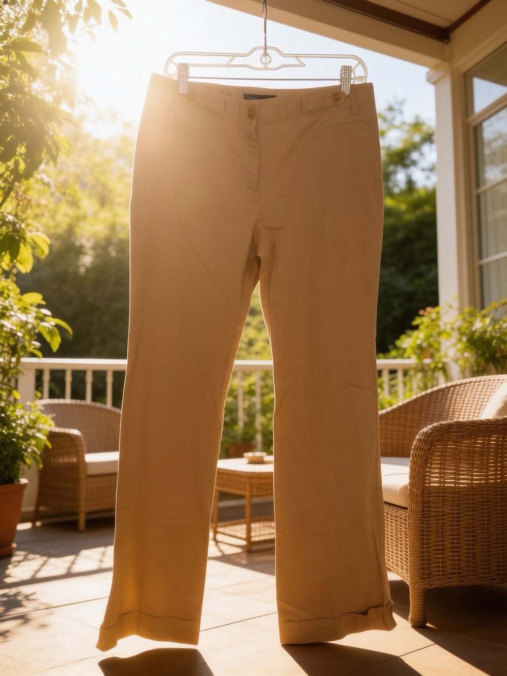 Daisy Fuentes Moda Tan Khaki Casual Chino Pants Size 10